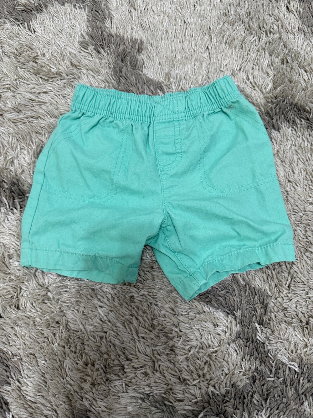 Carter's Mint Green Elastic-Waist Kids Shorts